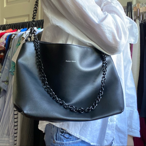 ✨SOLD✨ 2 in 1 black faux leather bag - Picture 7 of 8